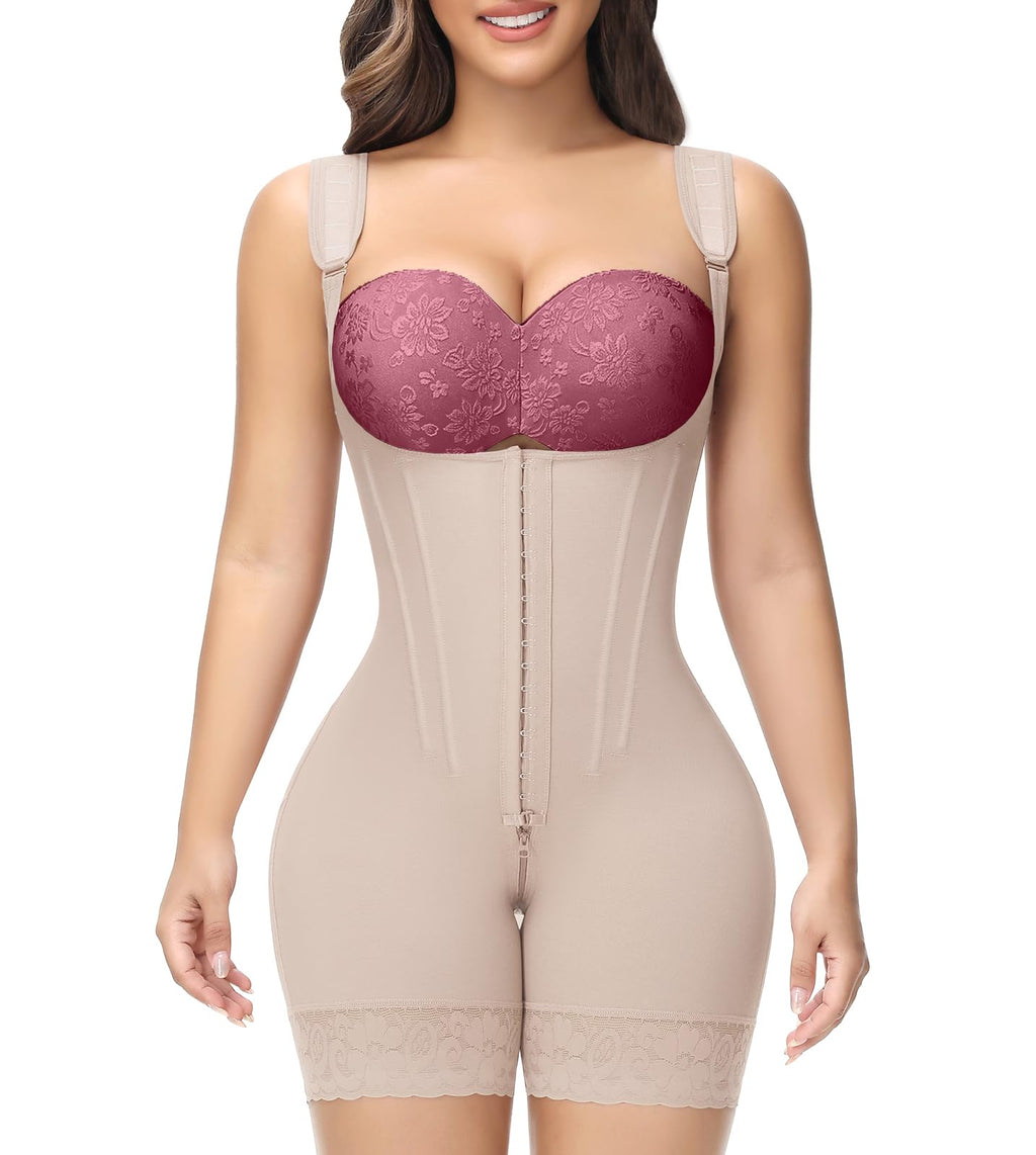 SHAPSHE Faja Body Shaper Tummy Control Womens Stomach Shapewear Girdle for Women Butt Lifter Waist Cincher Fupa Control Shapewear Bodysuit Fajas Colombianas Moldeadoras Invisibles Nude